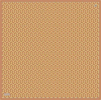 Armine Klasik Desenli Saf İpek Twill Eşarp 9321D 51