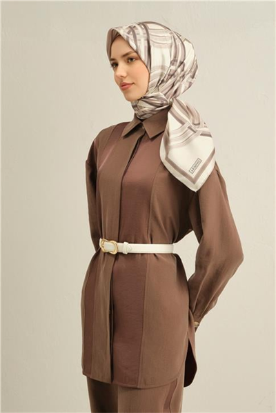 Armine Klasik Desenli Saf İpek Twill Eşarp 9333D 82