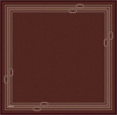 Armine Klasik Desenli Saf İpek Twill Eşarp 9404D 07
