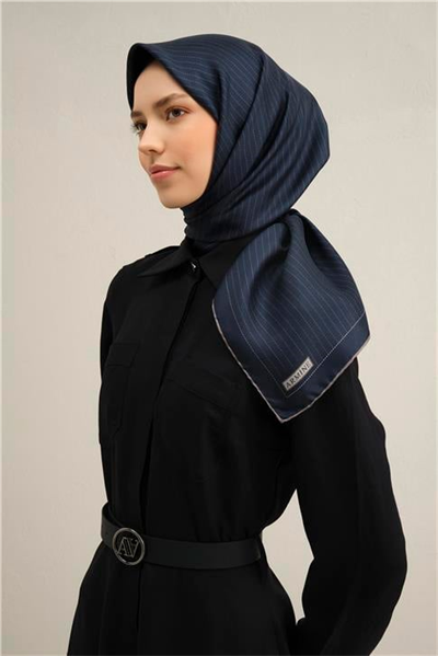 Armine Klasik Desenli Saf İpek Twill Eşarp 9348D 80