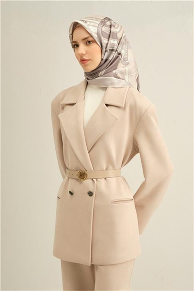 Armine Klasik Desenli Saf İpek Twill Eşarp 9315D 85