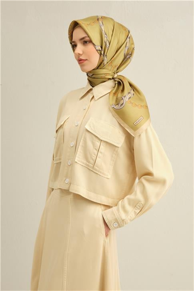 Armine Klasik Desenli Saf İpek Sura Eşarp 9346D 07