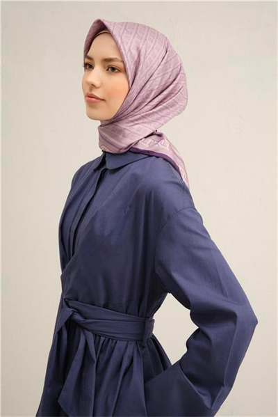 Armine Klasik Desenli Saf İpek Twill Eşarp 9301D 55