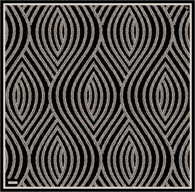 Armine Klasik Desenli Saf İpek Twill Eşarp 9351D 57