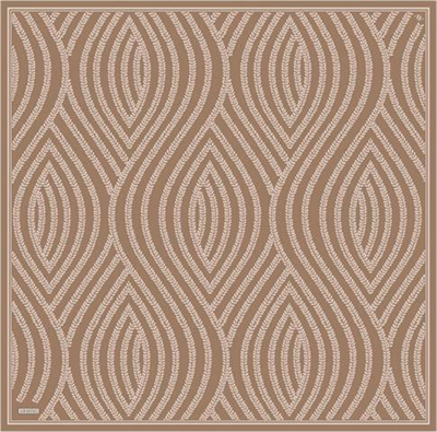 Armine Klasik Desenli Saf İpek Twill Eşarp 9351D 87