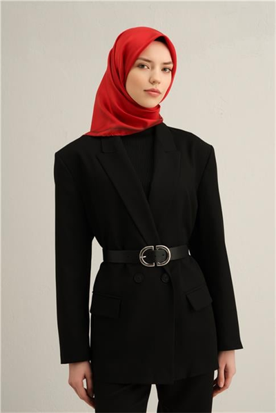 Armine Klasik Desenli Saf İpek Twill Eşarp 9356 81