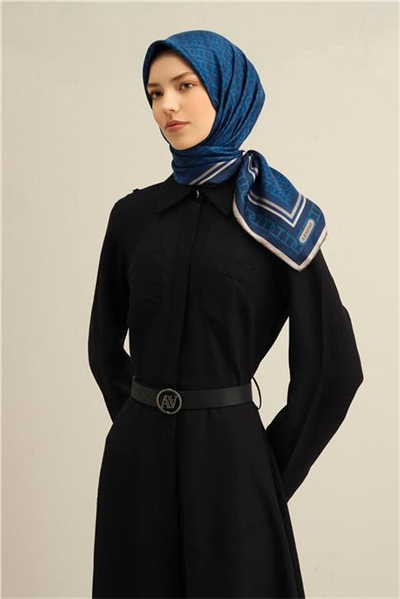 Armine Klasik Desenli Saf İpek Twill Eşarp 9301D 85