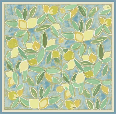 Armine Klasik Desenli Saf İpek Twill Eşarp 9314 04