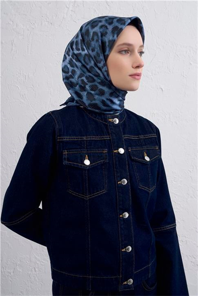 Armine Klasik Desenli Saf İpek Twill Eşarp 9425D 33