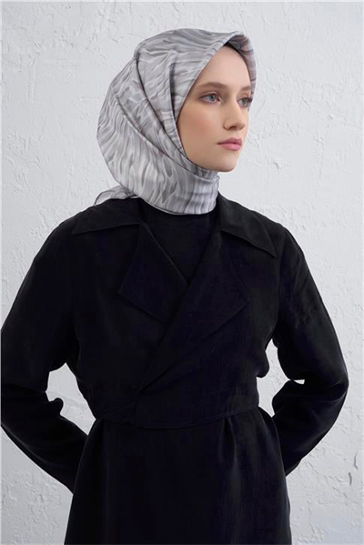 Armine Klasik Desenli Saf İpek Twill Eşarp 9435D 41