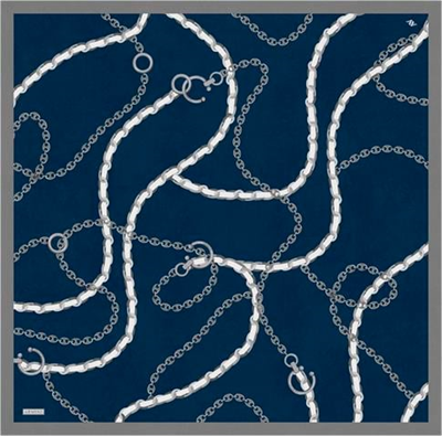 Armine Klasik Desenli Saf İpek Twill Eşarp 9346D 13