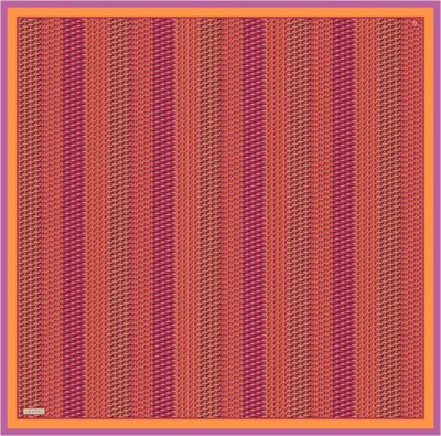 Armine Klasik Desenli Saf İpek Twill Eşarp 9319D 54