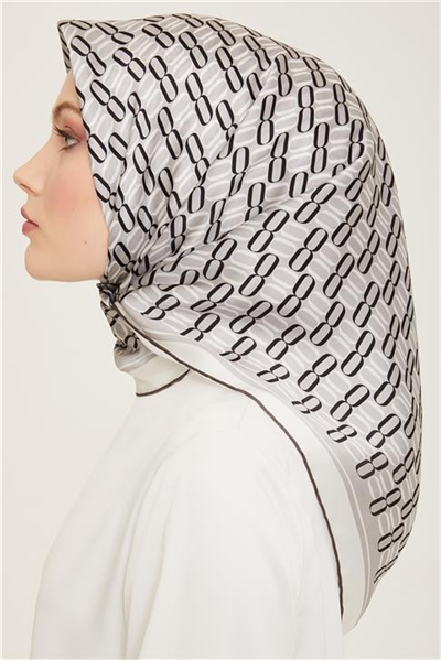 Armine Klasik Desenli Sura İpek Eşarp 24YA9149 50 34