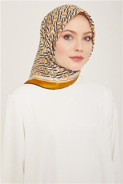 Armine Klasik Desenli Sura İpek Eşarp 24YA9149 50 04