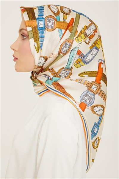 Armine Klasik Desenli Sura İpek Eşarp 24Ya9142 82 31