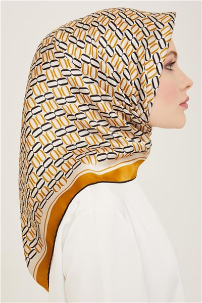 Armine Klasik Desenli Sura İpek Eşarp 24YA9149 50 04