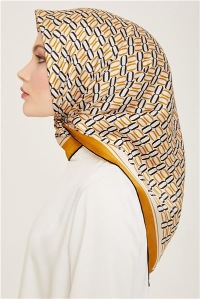 Armine Klasik Desenli Sura İpek Eşarp 24YA9149 50 04