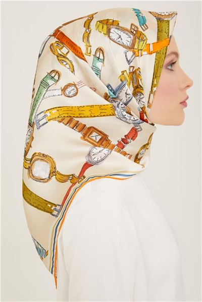 Armine Klasik Desenli Sura İpek Eşarp 24Ya9142 82 31