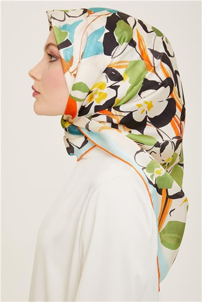 Armine Klasik Desenli Sura İpek Eşarp 24Ya9154 5 80