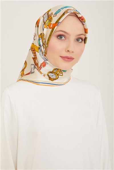 Armine Klasik Desenli Sura İpek Eşarp 24Ya9142 82 31