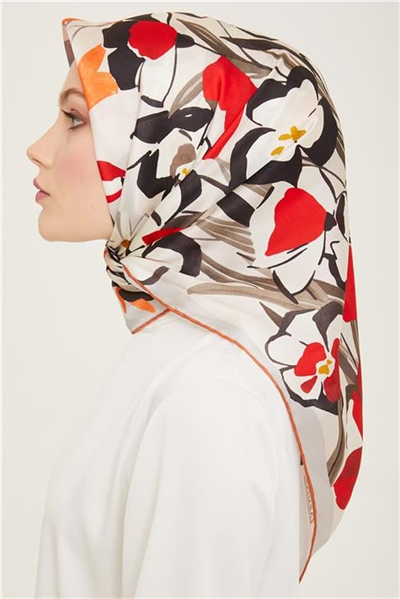 Armine Klasik Desenli Sura İpek Eşarp 24Ya9154 5 03