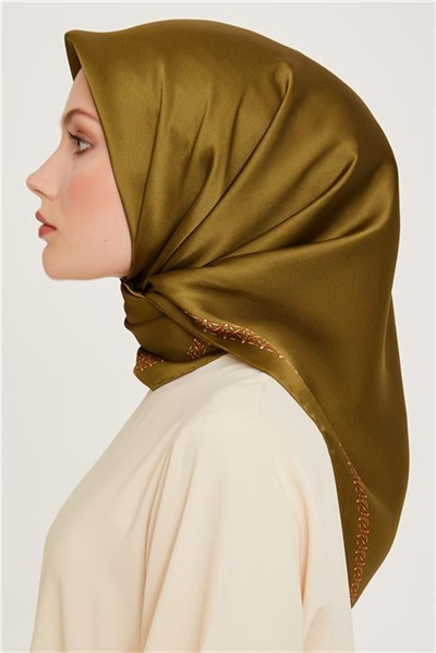 Armine Klasik Desenli Sura Saf İpek Eşarp 9260D 03 57