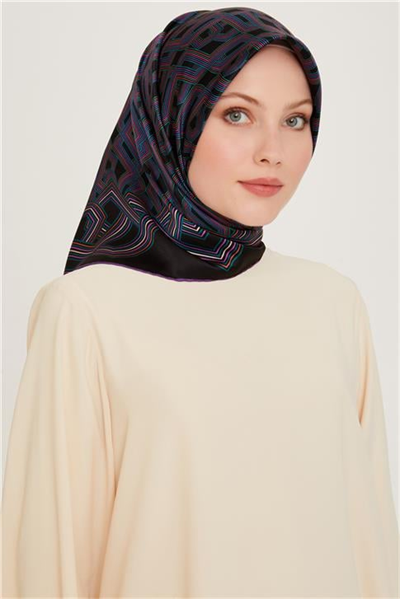 Armine Klasik Desenli Sura Saf İpek Eşarp 9213D 80