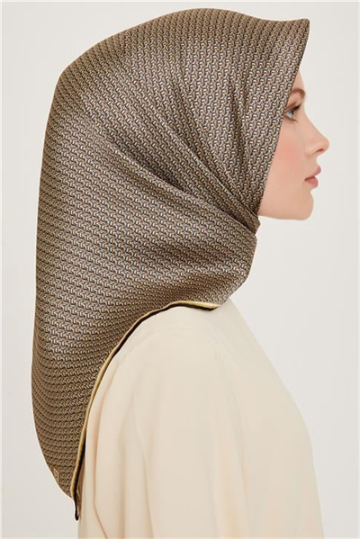 Armine Klasik Desenli Sura Saf İpek Eşarp 9250D 31