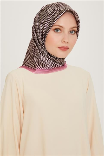 Armine Klasik Desenli Sura Saf İpek Eşarp 9243D 06 07