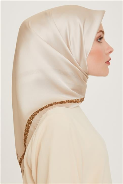 Armine Klasik Desenli Sura Saf İpek Eşarp 9260D 03 03