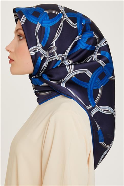 Armine Klasik Desenli Sura Saf İpek Eşarp 9203D 55