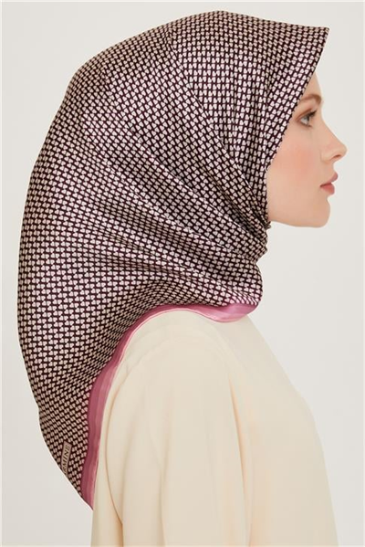 Armine Klasik Desenli Sura Saf İpek Eşarp 9243D 06 07