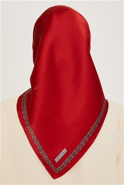Armine Klasik Desenli Sura Saf İpek Eşarp 9260D 03 54