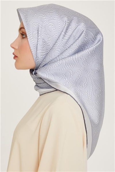 Armine Klasik Desenli Sura Saf İpek Eşarp 9246D 05