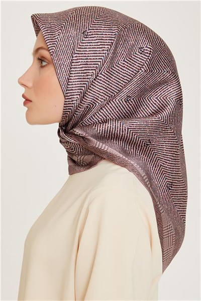 Armine Klasik Desenli Sura Saf İpek Eşarp 9252D 83