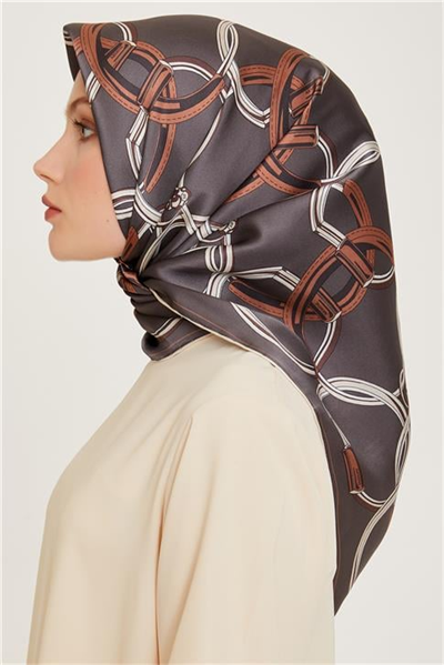 Armine Klasik Desenli Sura Saf İpek Eşarp 9203D 51