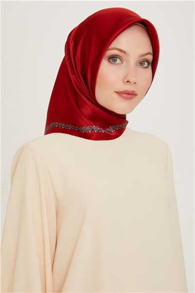 Armine Klasik Desenli Sura Saf İpek Eşarp 9260D 03 54
