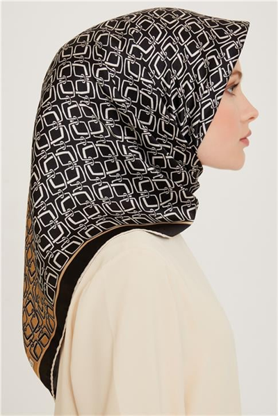Armine Klasik Desenli Sura Saf İpek Eşarp 9248D 80 01