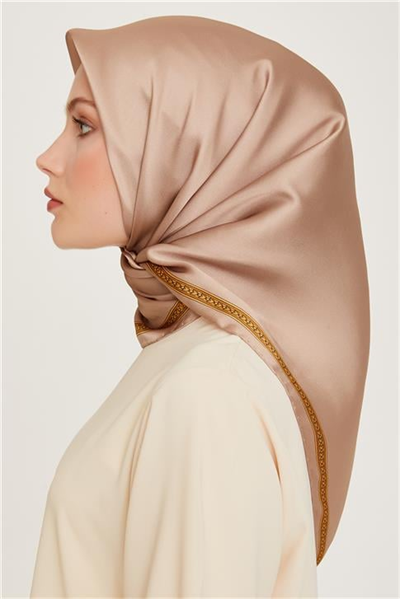 Armine Klasik Desenli Sura Saf İpek Eşarp 9261D 07 05