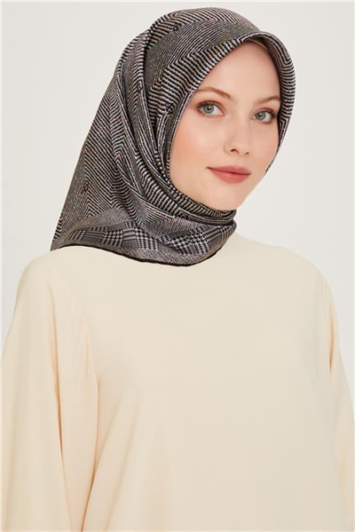 Armine Klasik Desenli Sura Saf İpek Eşarp 9252D 82