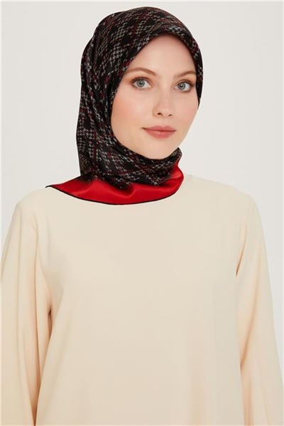 Armine Klasik Desenli Sura Saf İpek Eşarp 9239D 05