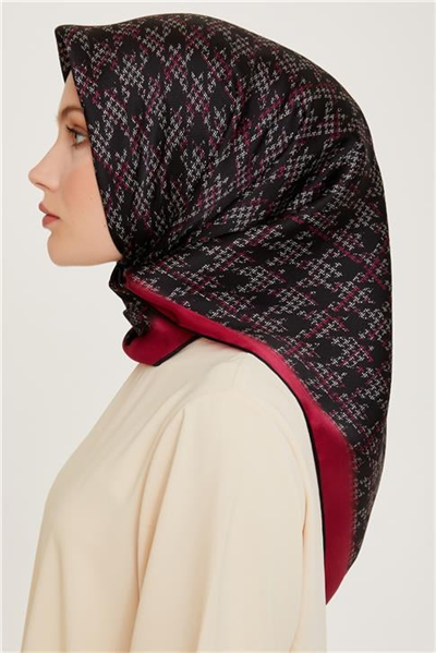 Armine Klasik Desenli Sura Saf İpek Eşarp 9239D 04