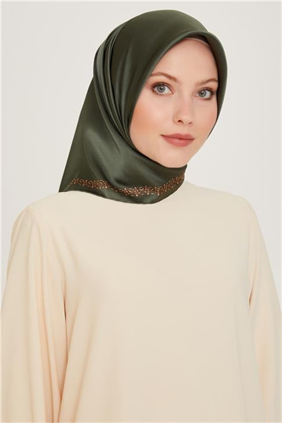 Armine Klasik Desenli Sura Saf İpek Eşarp 9260D 03 35