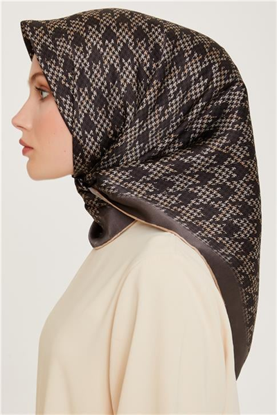 Armine Klasik Desenli Sura Saf İpek Eşarp 9239D 35