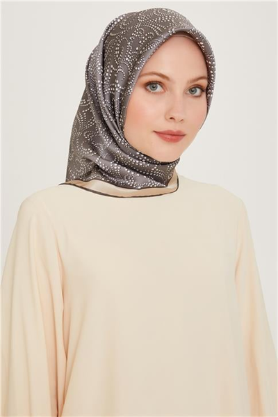 Armine Klasik Desenli Sura Saf İpek Eşarp 9246D 33