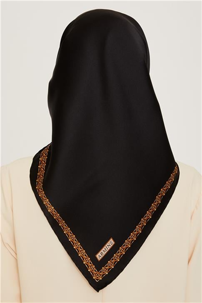 Armine Klasik Desenli Sura Saf İpek Eşarp 9260D 03 02