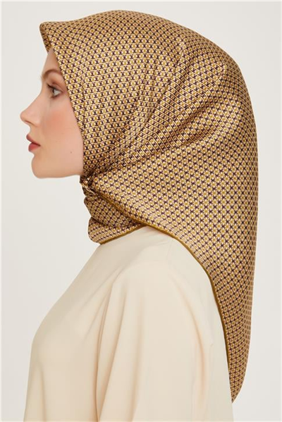 Armine Klasik Desenli Sura Saf İpek Eşarp 9210D 33
