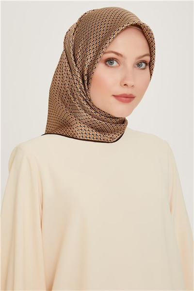 Armine Klasik Desenli Sura Saf İpek Eşarp 9210D 35