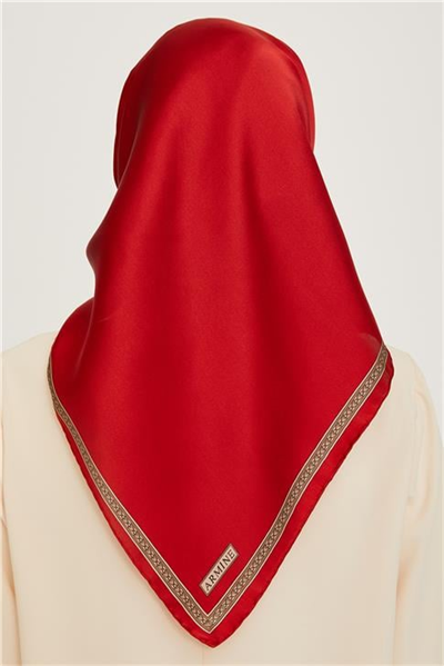 Armine Klasik Desenli Sura Saf İpek Eşarp 9261D 07 35