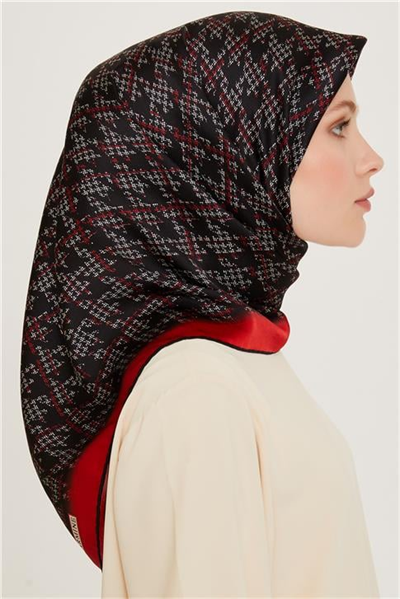 Armine Klasik Desenli Sura Saf İpek Eşarp 9239D 05